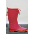 Dirty-resistant Women Red Rubber Half Rain Boots For Working